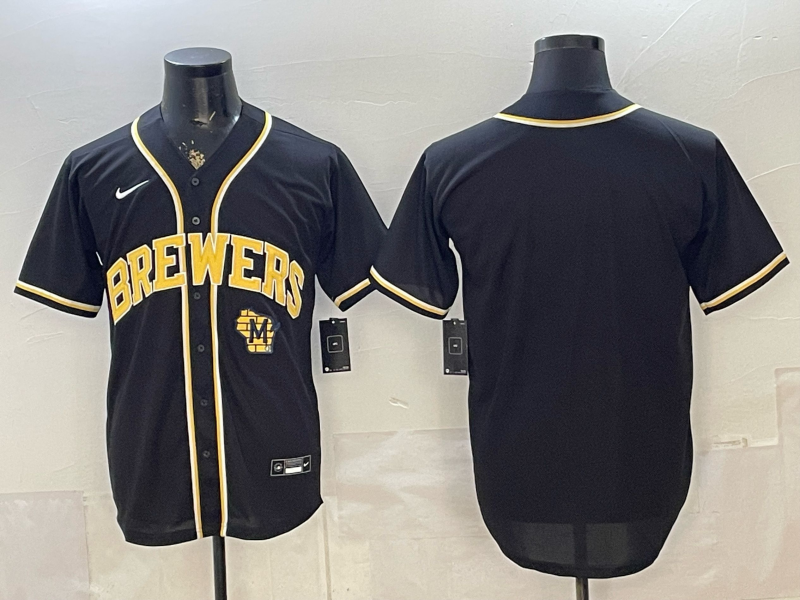 men 2026 Milwaukee Brewers blank black Game Nike MLB Jersey 064721